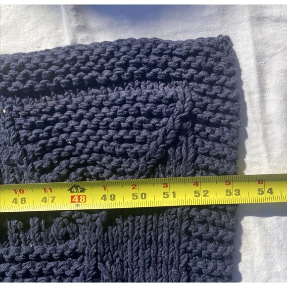 TOMMY HILFIGER 80x53 Cable Knit Soft Throw Blanket 100% Cotton - Picture 8 of 8